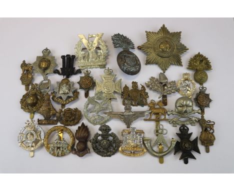 A Collection Of 30 British Military Badges To Include The South Wales Border Regiment, The Army Air Corps, The Tyneside Scott