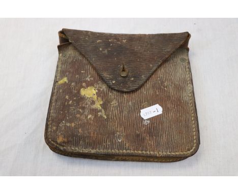 A World War Two / WW2 British Military Folding Trench Saw, Complete With Original Leather Pouch, Marked With The Broad Arrow 