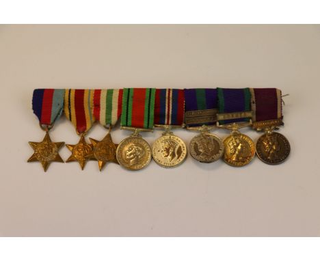 A World War Two Miniature Medal Group Of Eight Medals To Include The War Medal, Defence Medal, The 1939-45 Star Medal, The Af