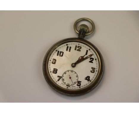 A Vintage British Military Issued Pocket Watch, GS/TP 086650, Marked With The Broad Arrow To The Rear.