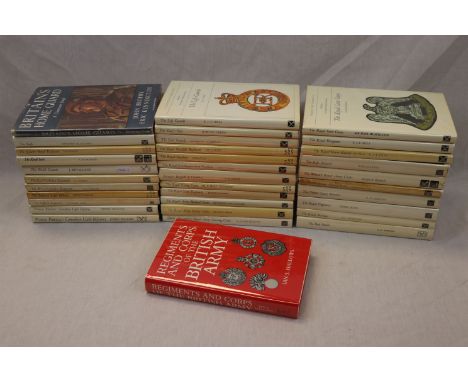 A Collection Of 34 Military Hardback Books Mainly In The Famous Regiments Series To Include : Princess Patricia's Canadian Li