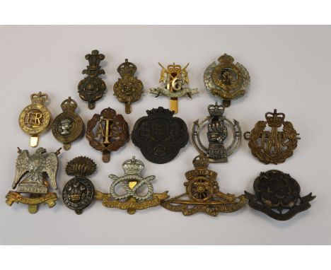 A Collection Of 15 British Military Cap Badges To Include The Alexandra Princess Of Wales Own Yorkshire Yeomanry Hussars, The