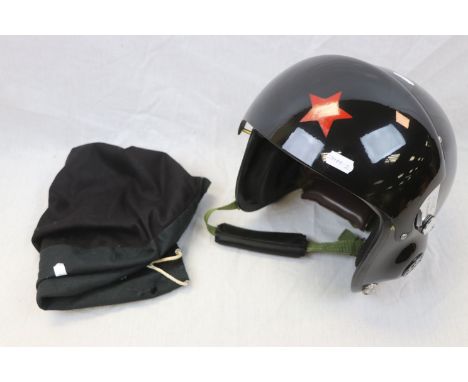 A Reproduction Jet Pilot's Flight Helmet With Flip Down Visor.