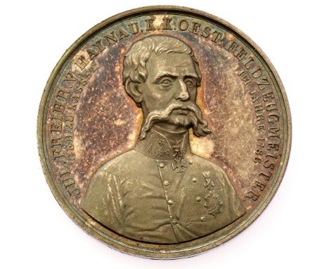 323 Medaglia ritratto senza data (1848-1849) del barone Julius von Haynau per le campagne di guerra in Italia argento, minimi