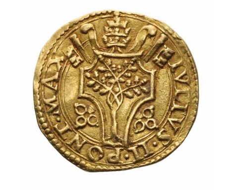 Giulio II (1503-1513) - Fiorino di Camera - Zecca: Roma - Diritto: stemma sormontato dalle chiavi decussate e dalla tiara - R