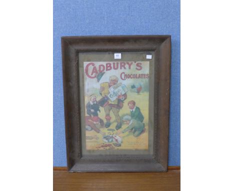A reproduction Cadbury's Chocolates advertising print, framed