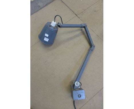 An industrial anglepoise lamp