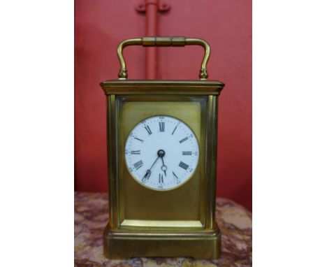 A French brass carriage clock