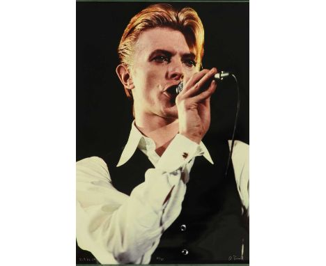 Ed Finnell (American, b.1956)'David Bowie as 'The Thin White Duke - Station to Station Tour'Los Angeles Forum, 9 February 197