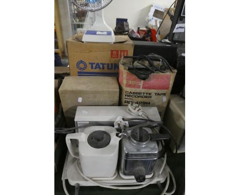 A Vintage Teasmade, Sharp Cassette Recorder and Pifco Hairdryer 