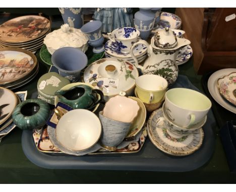 A Tray of Ceramics to Include Royal Albert Gossamer, Royal Worcester Evesham, Royal Albert Angelica, Wedgwood Jasperware, Bla