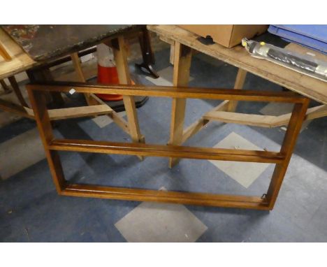 A Wooden Three Shelf Wall Mounting Plate Rack, 103cm Wide 