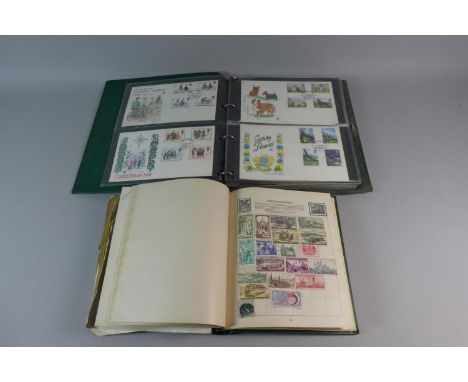 A Vintage Stamp Album and Contents Together with Album Containing First Day Covers 