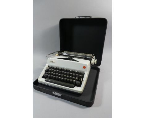 A Vintage Cased Olympia Manual Typewriter 