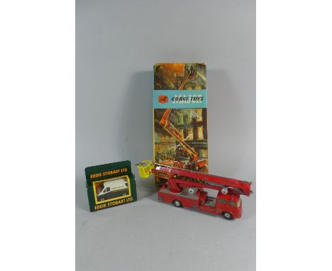 A Boxed Corgi Toys Simon Snorkel Fire Engine and an Eddie Stobart Maintenance Van 