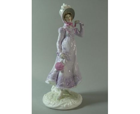 A Royal Worcester Victoria and Albert Museum Figure, Walking Out Dresses, Regency 