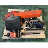 Tools & garden equipment - Flymo leaf shredder, Flymo petrol hedge trimmer & more - details in desc.