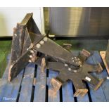 Excavator compactor wheel - W 620 x D 630 x H 990mm