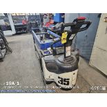 Crown Electric Pallet Jack With Battery Transfer Platform