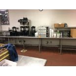 SS Table, 15 ft x 3 ft x 3 1/2 ft, OVERSIZED Located: Main Kitchen, adjacent to Palace Grill