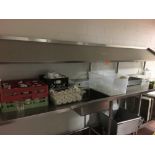 SS Shelf, 12 ft l x 6 12 ft t x 2 1/2 d Located: Main Kitchen, adjacent to Palace Grill Asset #: N/A