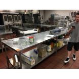 SS Table 12 x 3 x 3 ft. OVERSIZED Located: Main Kitchen, adjacent to Palace Grill Asset #: N/A ***