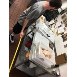 SS Table, 2 1/2 x 3 x 8 ft Located: Main Kitchen, adjacent to Palace Grill Asset #: N/A ***NOTE from