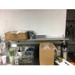 SS Shelf, 4 ft x 1 ft, wall mount, no contents Located: Main Kitchen, adjacent to Palace Grill Asset