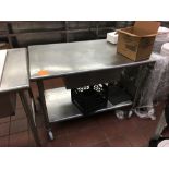 SS Table, 2 1/2 w x 4 ft l x 3 ft t Located: Main Kitchen, adjacent to Palace Grill Asset #: N/