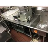 SS Sink on Counter-top, 9 ft x 3 ft x 4 ft….OVERSIZED Located: Main Kitchen, adjacent to Palace