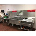 SS Sink, 3 x 5 1/2 x 11 ft…OVERSIZED Located: Main Kitchen, adjacent to Palace Grill Asset #: N/