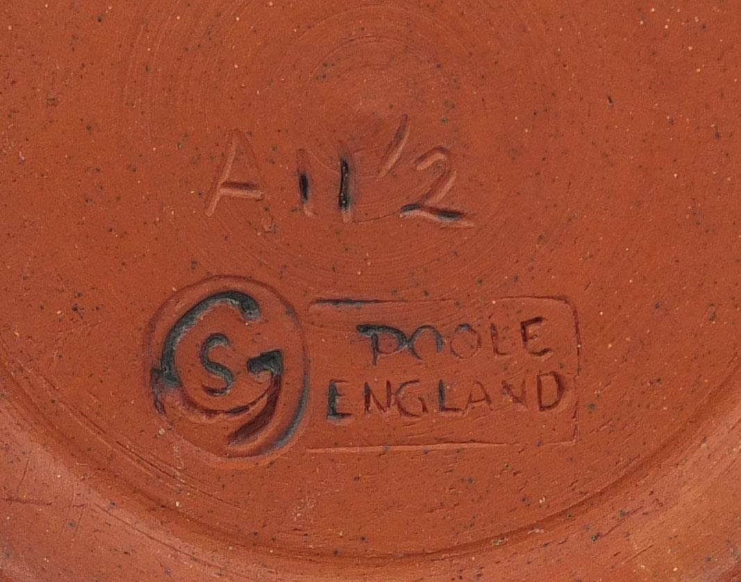 Poole pottery Atlantis designed vase by Guy Sydenham, factory marks and