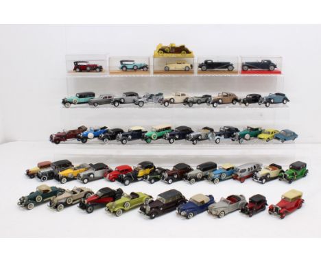 Diecast: A collection of assorted unboxed diecast vehicles to comprise: Rio, Franklin Mint and Solido examples. Mostly very g