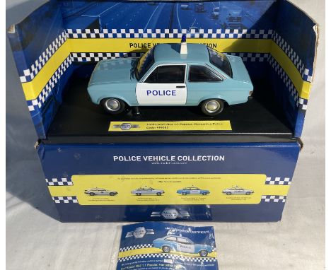 Model Icons: A boxed 1:18 Scale, Model Icons, Police Vehicle Collection, Ford Escort Mk2 1.1 Popular, Hampshire Police, Item 
