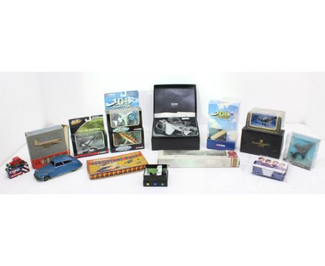 Diecast: A collection of assorted boxed diecast vehicles to include: Corgi Hawker Hunter G50091, Corgi 100 Years of Flight, u