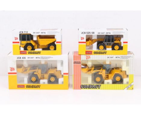 Joal: A collection of four boxed Joal Compact JCB vehicles to comprise: two JCB 435 Loader; JCB 712 Articulated Dumptruck; an