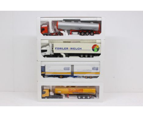 Eligor: A collection of four boxed Eligor, 1/43 Scale diecast model cab and trailer to comprise References: 11390, 11391, 113