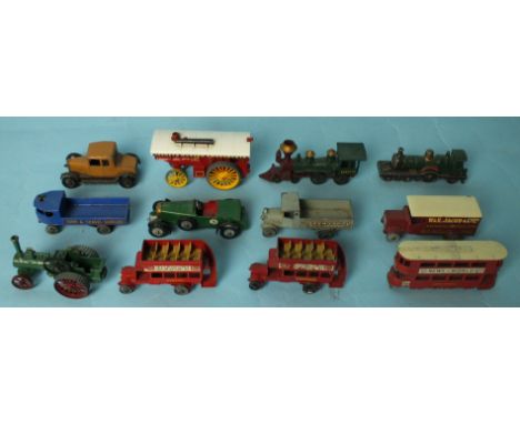 Matchbox Models of Yesteryear, first unboxed issues: Y1-1 Allchin Traction Engine, Y2 1911 'B'-type London Bus (2), Y3, 1907 