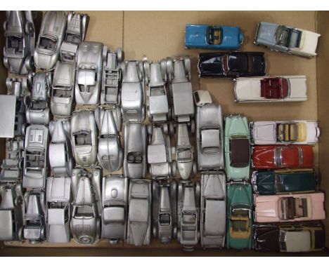 The Danbury Mint, twenty-nine pewter model cars and eleven Franklin Mint 1/43 scale cars of the 1950s, (40).