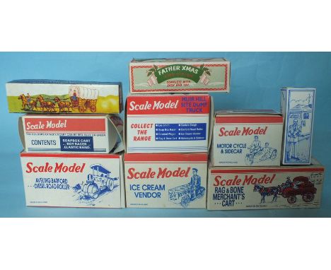 Matchbox, Mica Perfect Toy replicas: all limited editions: Les Smith, Soap Box Racer, Covered Wagon, Rag & Bone Cart, Santa's