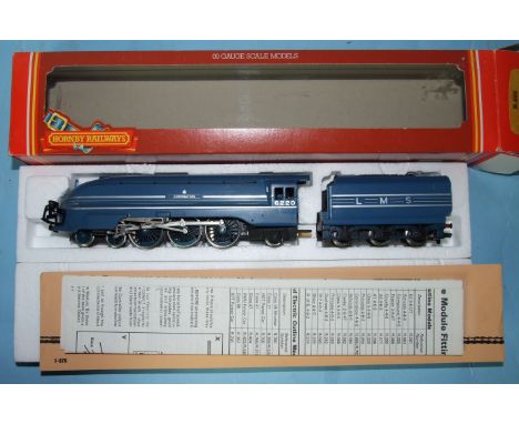 Hornby OO Gauge, R685 LMS 7P Class 4-6-2 engine and tender, no.6220 "Coronation", boxed, with instructions.