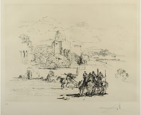 DALI, Salvador, "Rom et Cadaqués", Heliogravure und Kaltnadel, 44,5 x 60, bez. E.A., handsigniert, 1972, WV Michler/Löpsinger