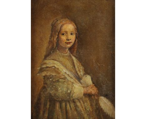 VERSPRONCK, Jan Cornelisz (1600-1662), Kopie des 19.Jh. nach, "Portrait eines Mädchens", Öl/Lwd., 23 x 16, R. 