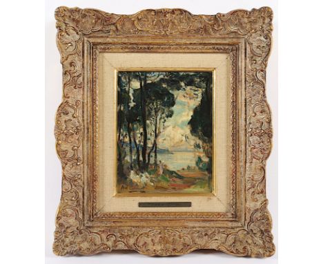 CHARAVEL, Paul (1877-1961), "Landschaft", Öl/Malkarton, 20 x 16, unten links signiert, R. 