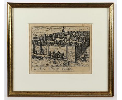 ANSICHT AUF BONN, Kupferstich, 19 x 27, 17.Jh., R. 
