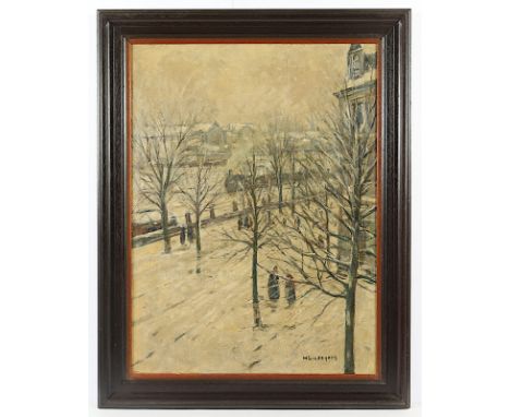 LIESEGANG, Helmut (1858-1945), "Wintermorgen", Öl/Lwd., 80 x 60, besch., unten rechts signiert, verso mit Titel bez., R. 