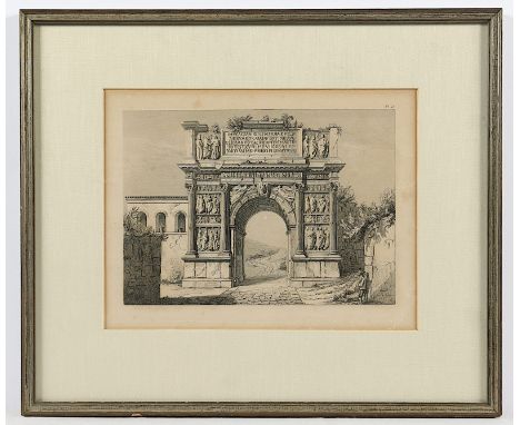 TRAJANSBOGEN VON BENEVENT, Stahlstich, 14,5 x 20, um 1840, R. 