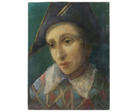 KOCKS, Fred (1905-1989), "Harlekin", Öl/Holz, 40 x 30, besch., unten links signiert, R. 