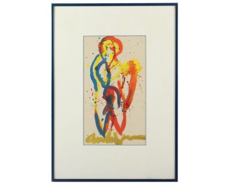HEYBOER, Anton (1924-2005), "Figur", Gouache/Papier, 32 x 18, unten signiert, R. 