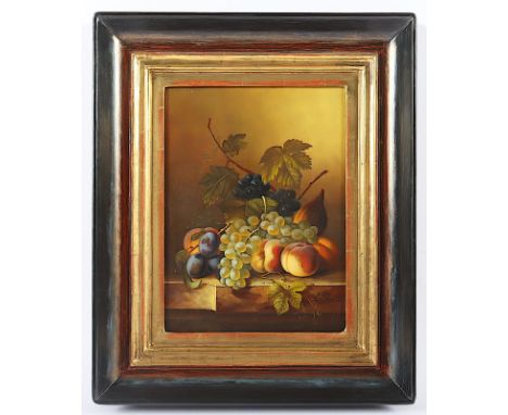RATH, Ladislaus (*1941/47), "Früchtestilleben", Öl/Holz, 23 x 17, unten rechts signiert, R. 